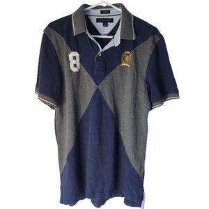 Tommy Hilfiger Men’s Polo Shirt – Size Large – Colour Block – 100% Cotton